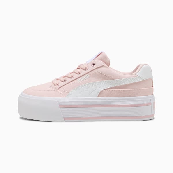 Tenis Court Classic Vulc Platform para mujer, Mauve Mist-PUMA White, large-MEX