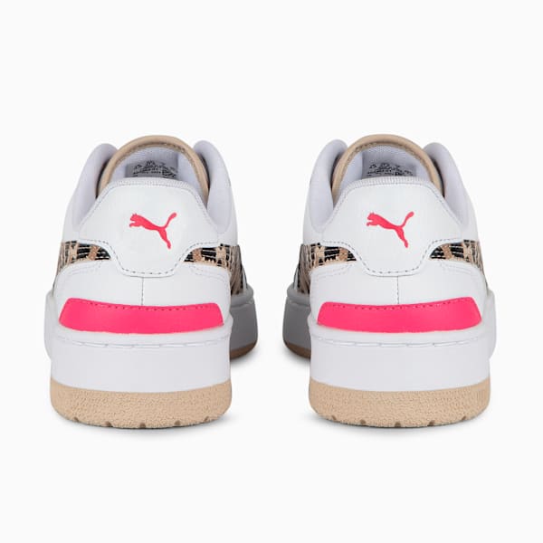CA Match Animal Print for women, PUMA White-Granola-Glowing Pink, large-MEX
