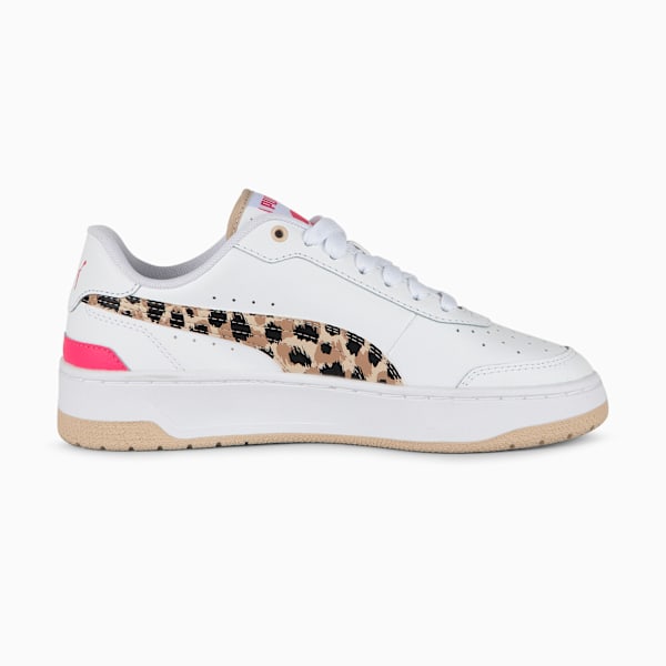 CA Match Animal Print for women, PUMA White-Granola-Glowing Pink, large-MEX