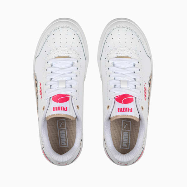 CA Match Animal Print for women, PUMA White-Granola-Glowing Pink, large-MEX