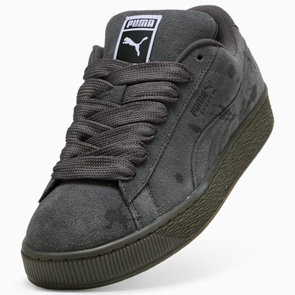 Suede XL Splatters Sneakers Unisex, Dusky Gray-Gum, large-MEX