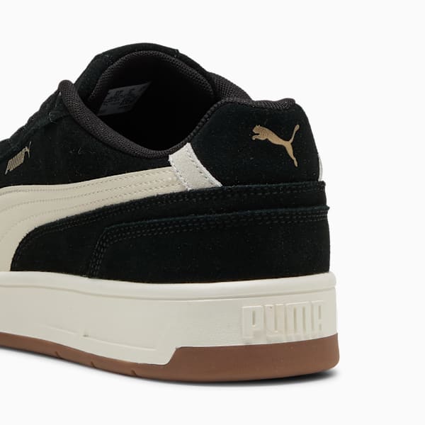 Court Classic Suede Sneakers Unisex, PUMA Black-Alpine Snow-PUMA Gold, large-ZAF