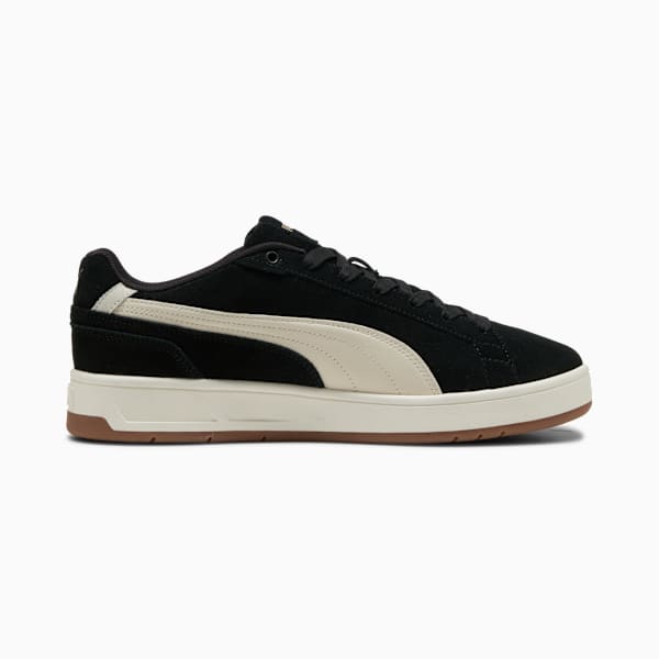 Court Classic Suede Sneakers Unisex, PUMA Black-Alpine Snow-PUMA Gold, large-ZAF