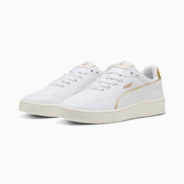 Court Lally Day Night Sneakers Women, PUMA White-PUMA White-PUMA Gold, large-ZAF