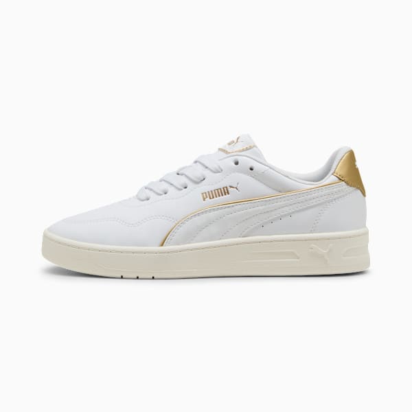 Court Lally Day Night Sneakers Women, PUMA White-PUMA White-PUMA Gold, large-ZAF