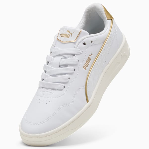 Court Lally Day Night Sneakers Women, PUMA White-PUMA White-PUMA Gold, large-ZAF
