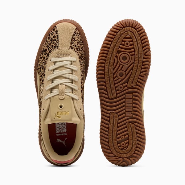 Tenis Puma Club Kayzer Animal Flair para mujer, Toasted Almond-PUMA Black-PUMA Gold, large-MEX