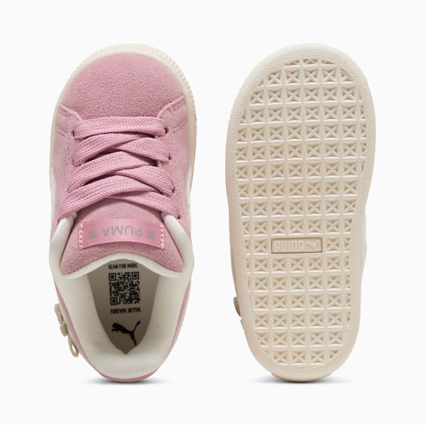 Bowtique Suede XL Sneakers Toddler, Poised Pink-Frosted Ivory, large-MEX