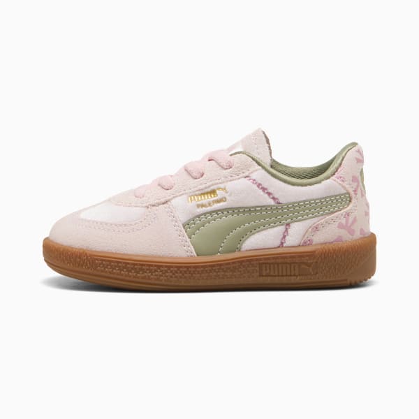 Bowtique Palermo Sneakers Toddler, Jasmine Flower-Lux Army, large-ZAF