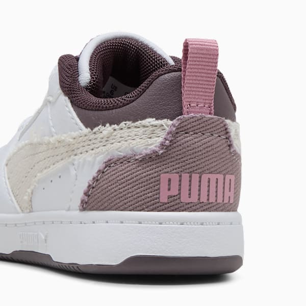 Rebound V6 Lo Mid-90s Sneakers Toddlers, PUMA White-Vapor Gray-Plum Jam-Raisin, large-MEX