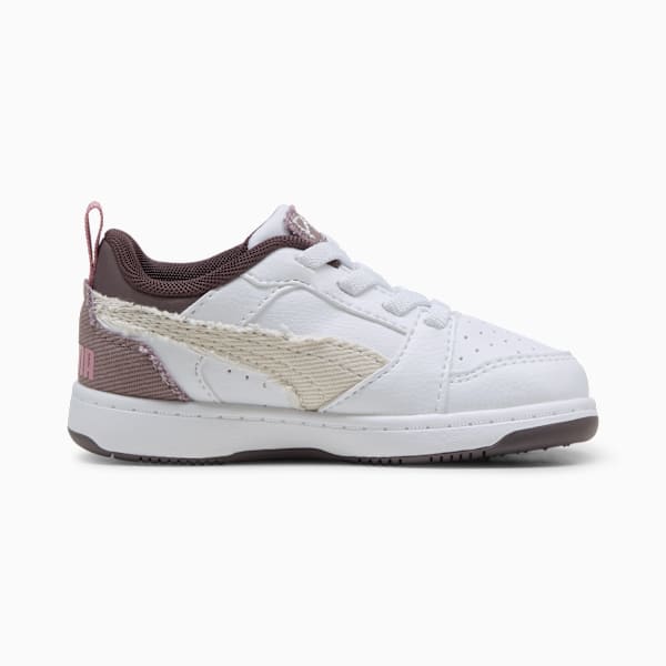 Rebound V6 Lo Mid-90s Sneakers Toddlers, PUMA White-Vapor Gray-Plum Jam-Raisin, large-MEX