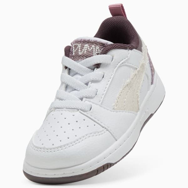 Rebound V6 Lo Mid-90s Sneakers Toddlers, PUMA White-Vapor Gray-Plum Jam-Raisin, large-MEX