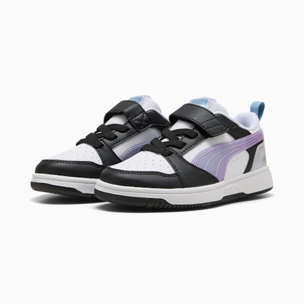 Zapatillas Rebound V6 Lo Space Belle para niñas, Lilac Crush-Cool Blue-PUMA White, large-ARG