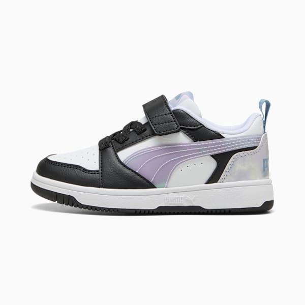 Zapatillas Rebound V6 Lo Space Belle para niñas, Lilac Crush-Cool Blue-PUMA White, large-ARG