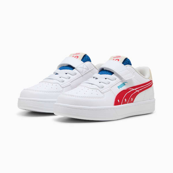 Zapatillas Caven 2.0 Run Fun para niños, PUMA White-For All Time Red-Tropical Blue, large-ARG