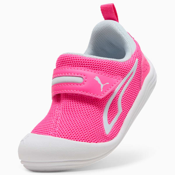 Kitten Mesh V Sneakers Toddlers, Fluro Pink Pes-Sea Glass, large-ZAF
