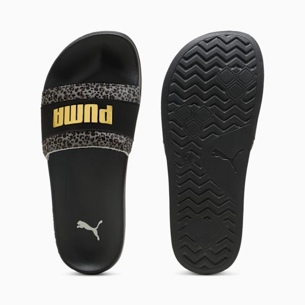 Leadcat 2.0 Animal Flair Slides Women, PUMA Black-PUMA Gold, large-MEX