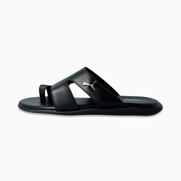 Sporty Magnet TW Slides Men, PUMA Black-PUMA Black-Puma Aged Silver, large-ZAF