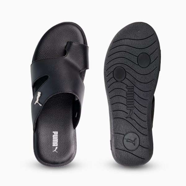 Sporty Magnet TW Slides Men, PUMA Black-PUMA Black-Puma Aged Silver, large-ZAF