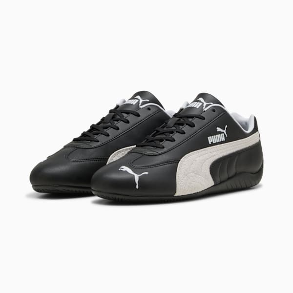Speedcat Leather Sneakers Unisex, PUMA Black-PUMA White, large-ZAF