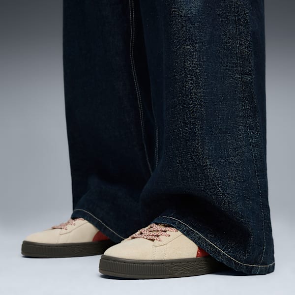 Suede Fuzzy Sneakers Unisex, Alpine Snow-Gum, large-MEX