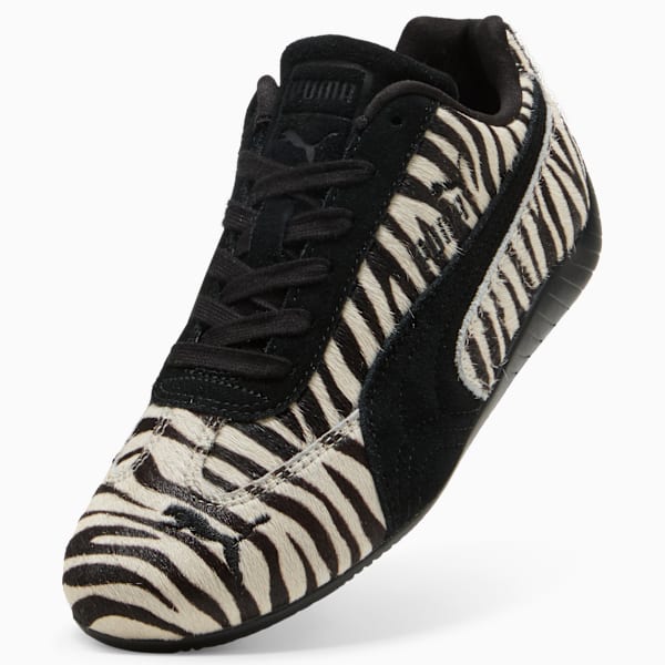 Speedcat Zebra Sneakers Women, Warm White-PUMA Black, large-MEX