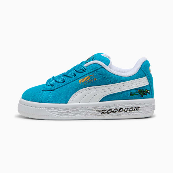 Tenis Super PUMA Suede XL para bebés, Tropical Blue-PUMA White, large-MEX