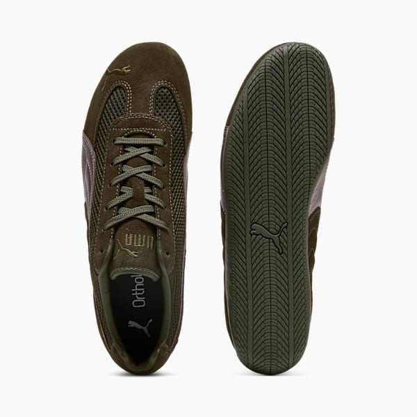 Speedcat Premium Sneakers Unisex, Dark Olive-Matte Silver, large-MEX