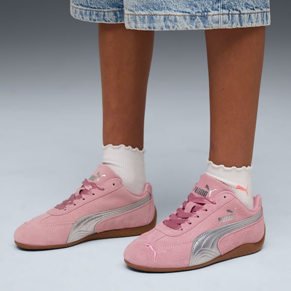 Speedcat Metallic Sneakers Youth, Poised Pink-PUMA Silver, large-MEX