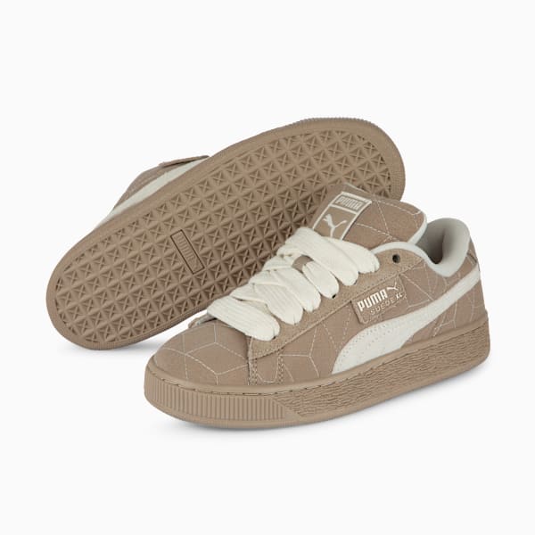 Suede XL Downtown Nube Sneakers Women, Ice Coffee-Frosted Ivory, large-MEX