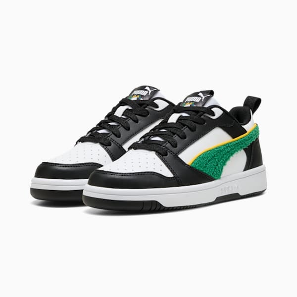Tenis Rebound V6 Low Super PUMA para adolescentes, PUMA White-Archive Green-PUMA Black, large-MEX