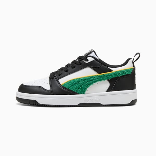 Tenis Rebound V6 Low Super PUMA para adolescentes, PUMA White-Archive Green-PUMA Black, large-MEX