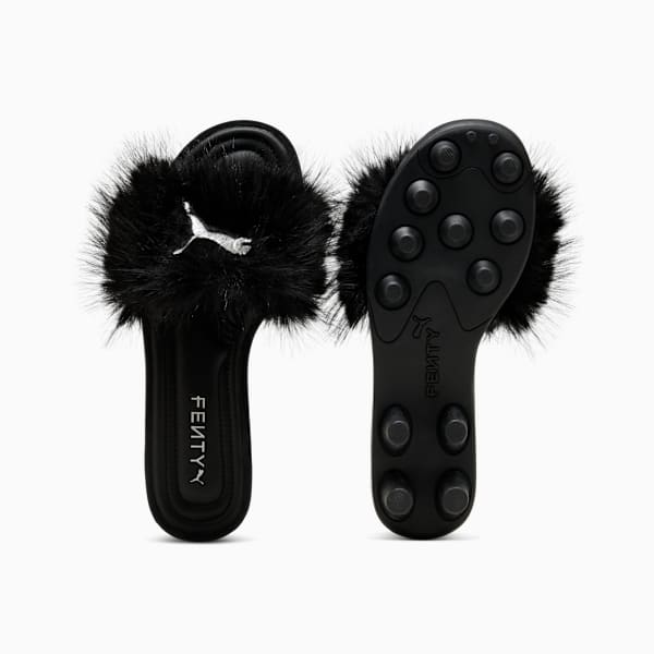 Sandalias PUMA X FENTY Chic Fur, PUMA Black-PUMA Silver, large-MEX