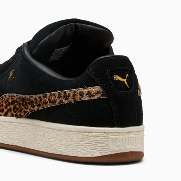 Tenis Suede XL Leo para mujer, PUMA Black-Warm White, large-MEX
