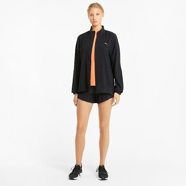 Campera de running de tejido plano Favourite para mujer, Puma Black, large-ARG