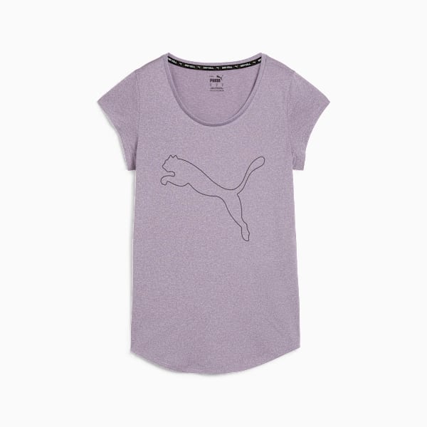 Performance Heather Cat Women's Training Tee, Pale Plum Heather, large-MEX