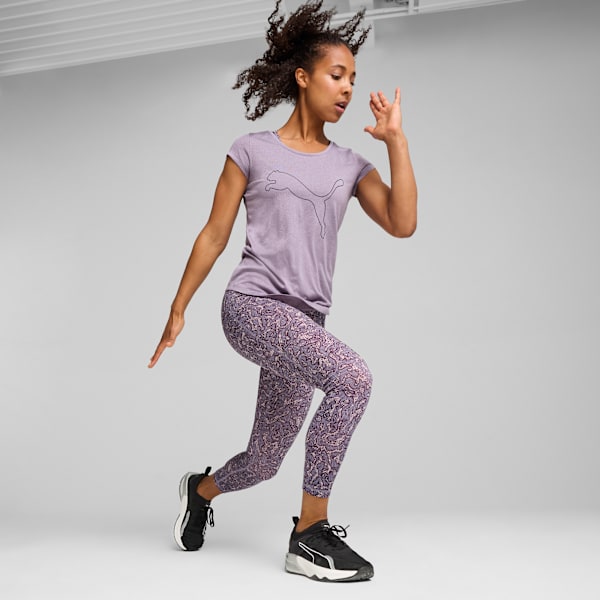 Performance Heather Cat Women's Training Tee, Pale Plum Heather, large-MEX