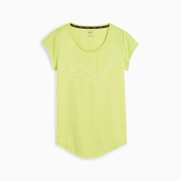 Performance Heather Cat Training Tee Women, Lime Pow Heather, large-ZAF