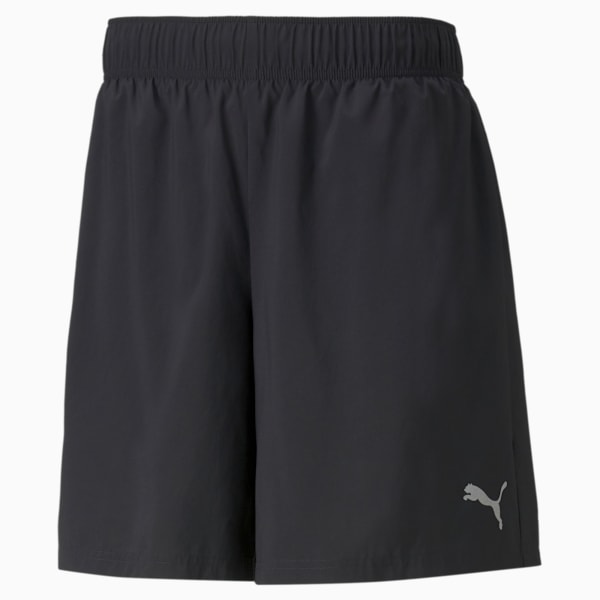 Short de running 2 en 1 Favourite para hombre, Puma Black-Green Glare, large-ARG