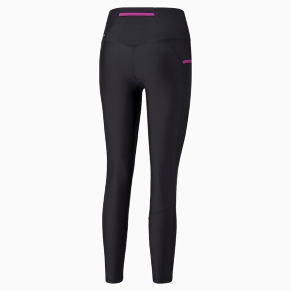 Marathon High Waist Full-Length Women's Running Leggings, Puma Black-Grape Wine, large-ZAF