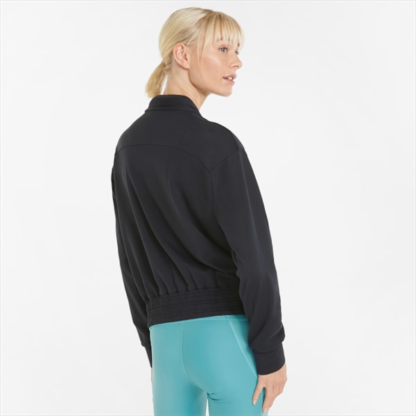 Fashion Luxe Cloudspun Women's Training Sweatshirt, Puma Black, large-ZAF