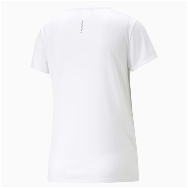 Remera Favourite jaspeada de running para mujer, PUMA White, large-ARG
