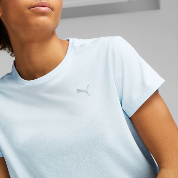 Remera Favourite jaspeada de running para mujer, Icy Blue Heather, large-ARG