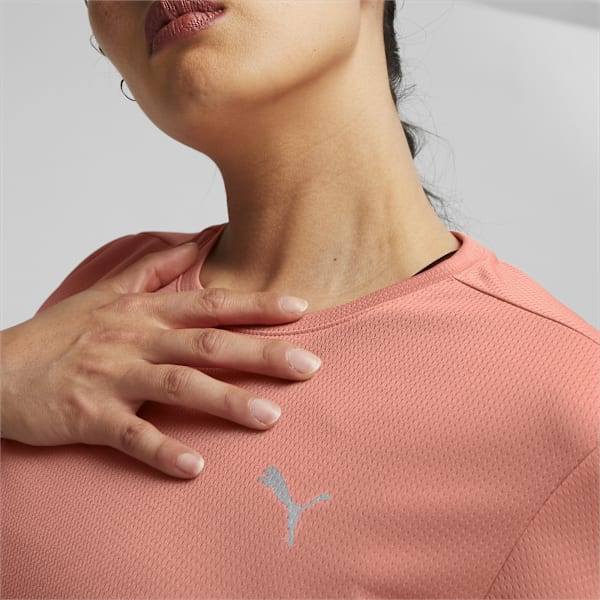 Remera Favourite jaspeada de running para mujer, Carnation Pink, large-ARG