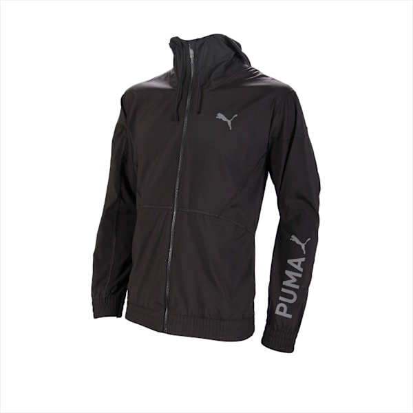 Fit Woven Training Jacket Men, PUMA Black-Cool Dark Gray, large-MEX