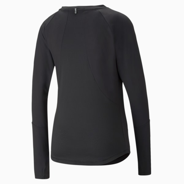 Camiseta Manga Comprida Run Cloudspun Running Feminina, Puma Black, large-BRA