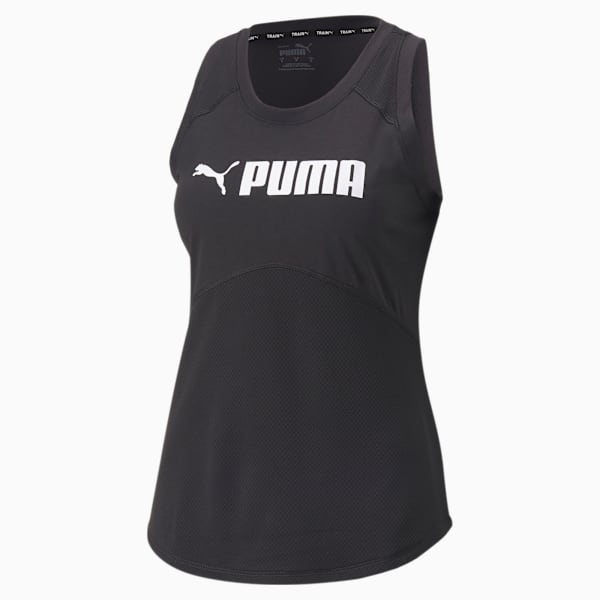 Fit Logo Training Tank Top Women, Puma Black, large-ZAF