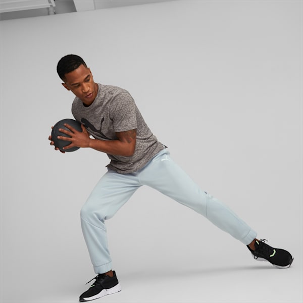 Playera de training para hombre Favourite, Medium Gray Heather-Black cat, large-MEX