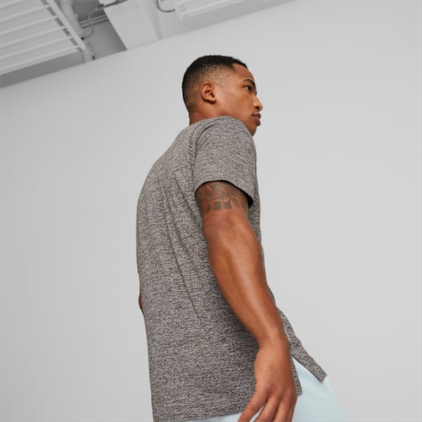 Playera de training para hombre Favourite, Medium Gray Heather-Black cat, large-MEX