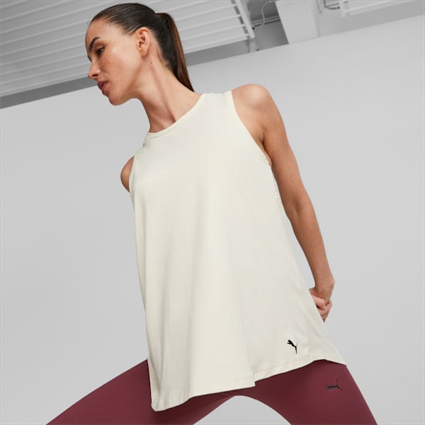 Maternity Relaxed Training Tank Top Women, Alpine Snow, large-ZAF